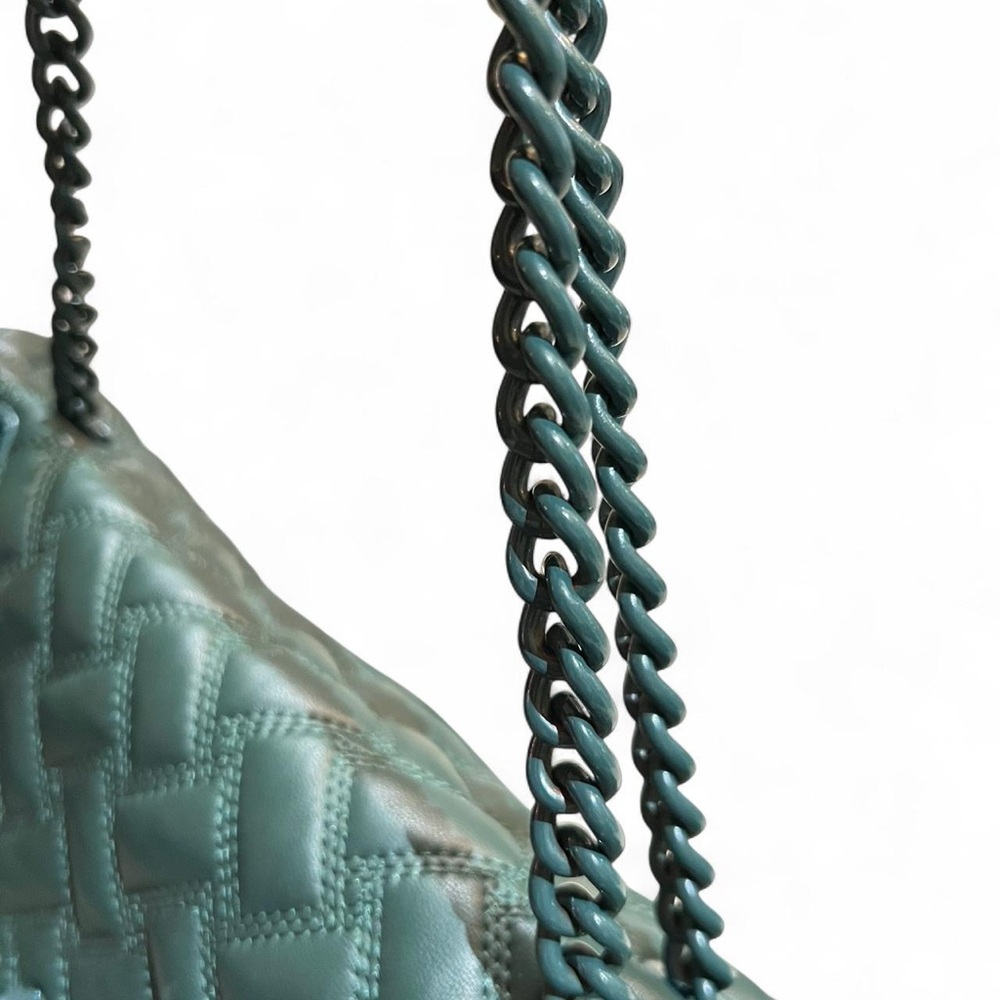 Kurt Geiger Emerald Green Quilted Chain-Handle Shoulder Bag - Picture 8 of 16